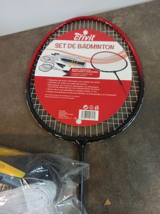 Juego Badminton: 2 Raquetas, Red, Palos