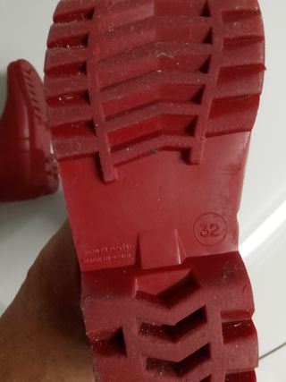 Botas lluvia niño rojas talla 32