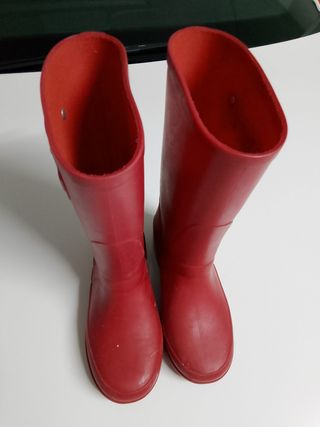 Botas lluvia niño rojas talla 32
