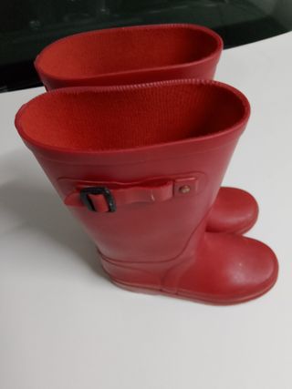 Botas lluvia niño rojas talla 32