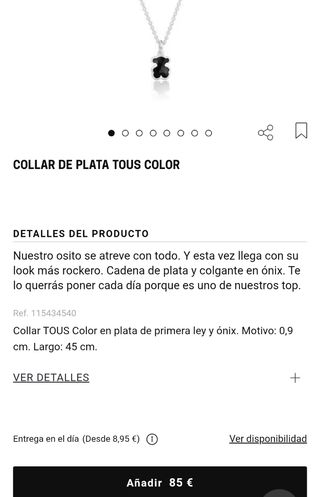 Colgante Tous oso negro