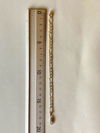 Pulsera Figaro Plata 925. Nueva. 6mm