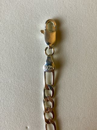 Pulsera Figaro Plata 925. Nueva. 6mm