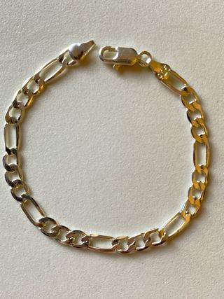 Pulsera Figaro Plata 925. Nueva. 6mm