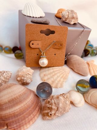 Collar y pendientes perlas | dorado