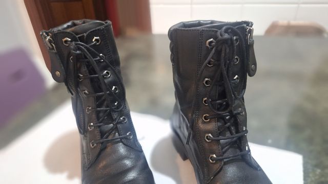 BOTA MILITAR MUJER-PIEL
