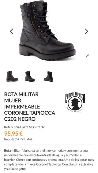 BOTA MILITAR MUJER-PIEL