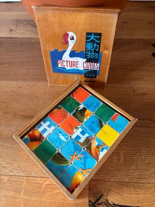 Cubetti puzzle animali vintage