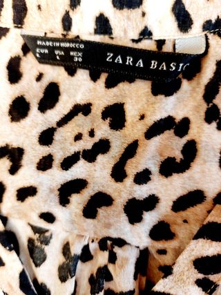 Blusa Zara Leopardo - Talla L