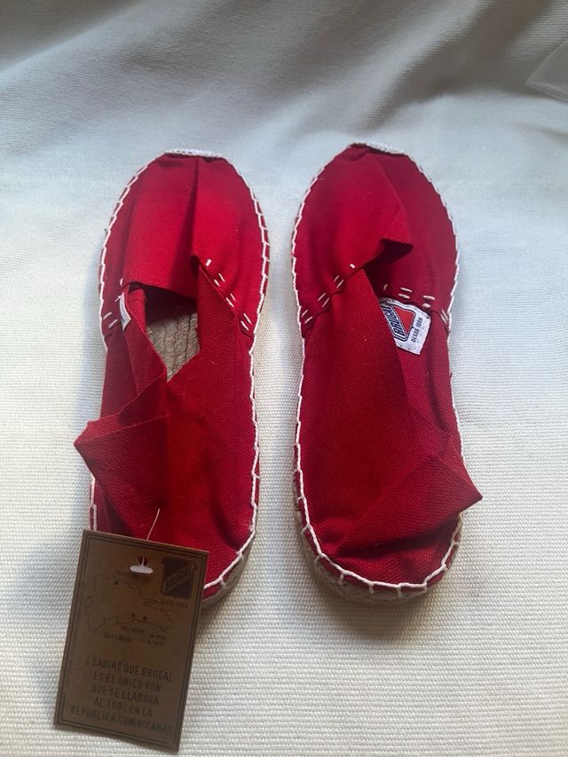 Zapatillas esparto rojas