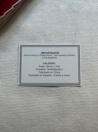 Zapatillas esparto rojas