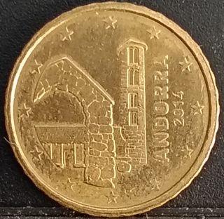 Moneda 10 céntimos Andorra 2014