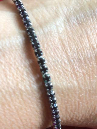 Bracciale rigido argento nero