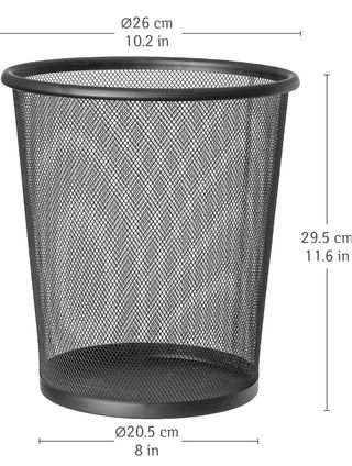 Papelera metálica negra