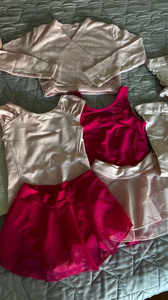 Equipación Ballet niña rosa-rojo