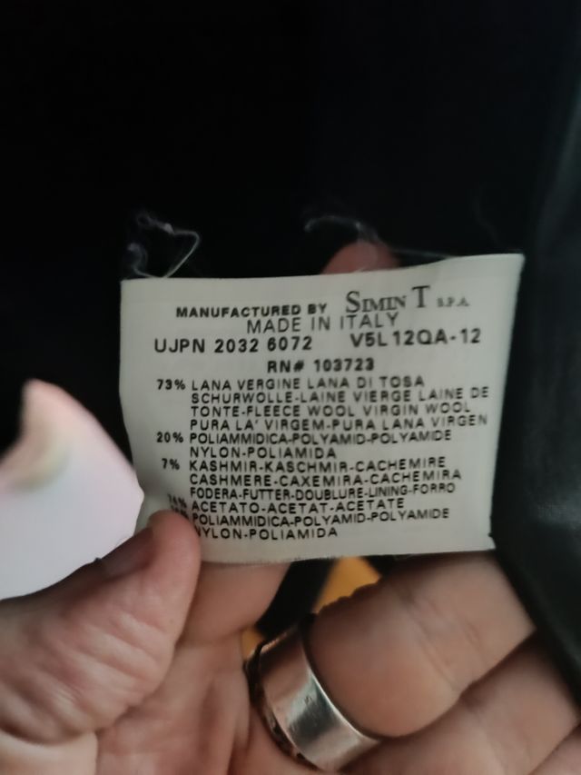 Abrigo negro Armani Jeans