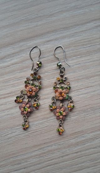 Pendientes florales multicolor