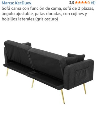 Sofá cama beish pequeñito.
