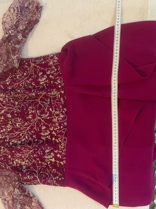 Vestido fiesta morado-plata