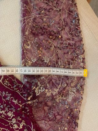 Vestido fiesta morado-plata