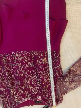 Vestido fiesta morado-plata