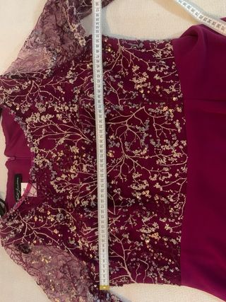 Vestido fiesta morado-plata