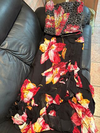 Traje Fiesta 2 piezas rojo-negro