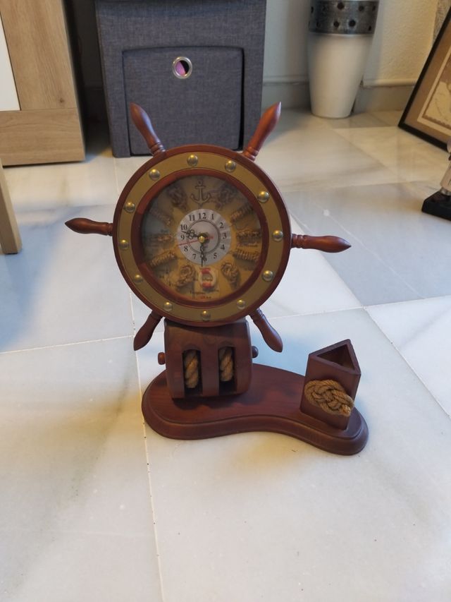 Reloj barco decorativo vintage