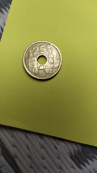 Moneda 25 Ptas Sevilla 92