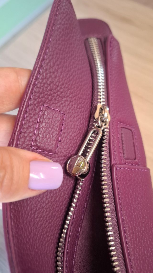 Bolso bandolera piel - Morado