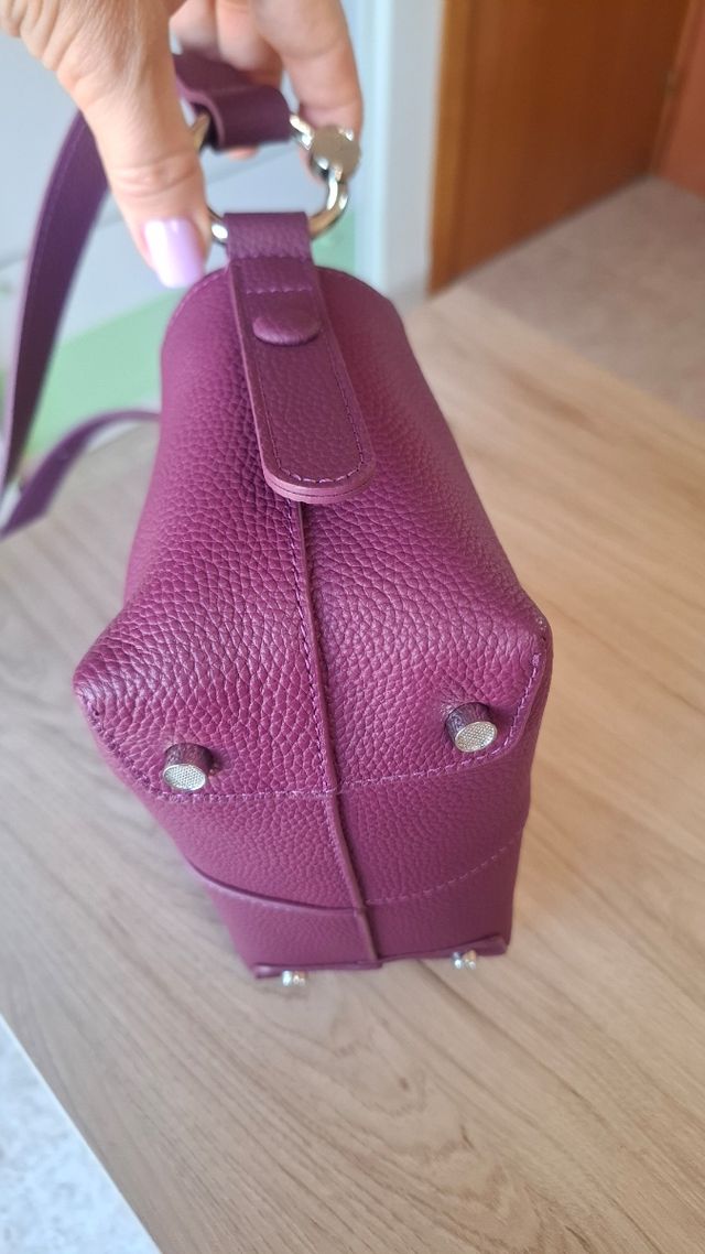 Bolso bandolera piel - Morado