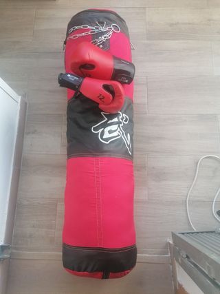 Saco boxeo + guantes boxeo