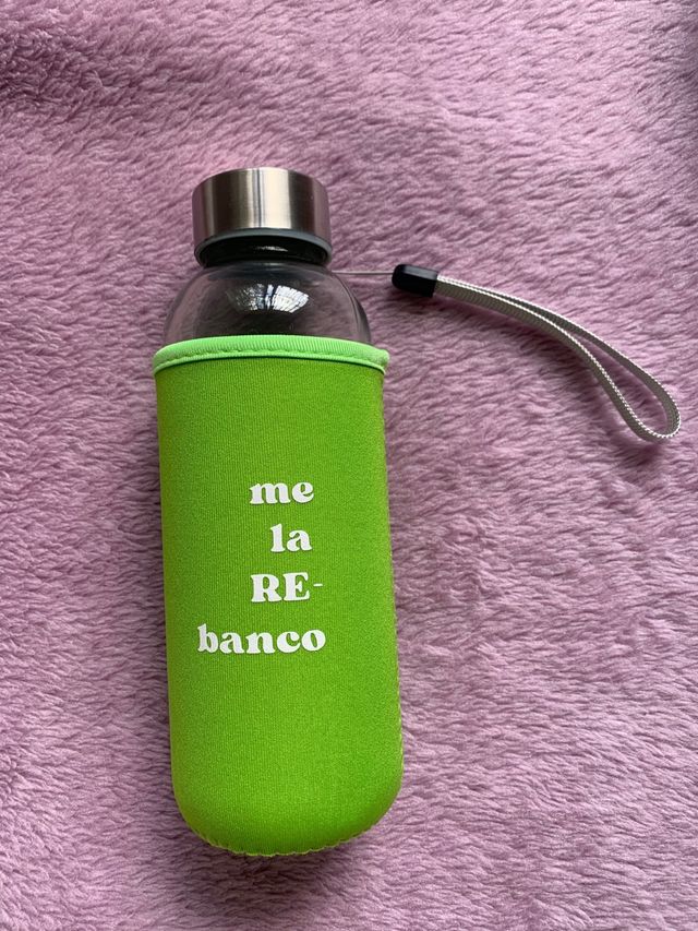 Bottiglia d'acqua in vetro me the re-bank '