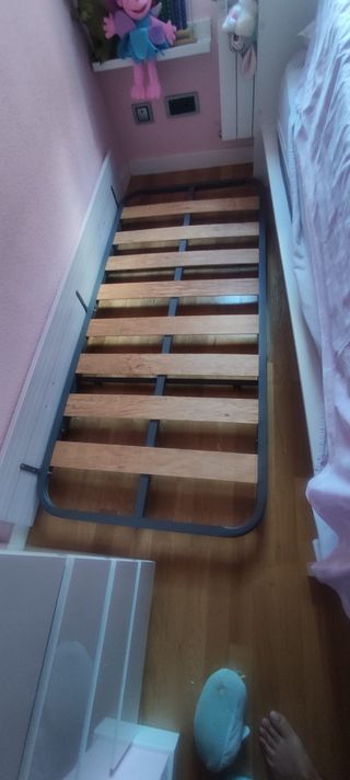Cama blanca 90 cm c/cama supletoria