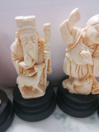 4 Statuette in osso divinità giapponesi