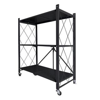 Estantería Plegable Con Ruedas Negro NUEVO