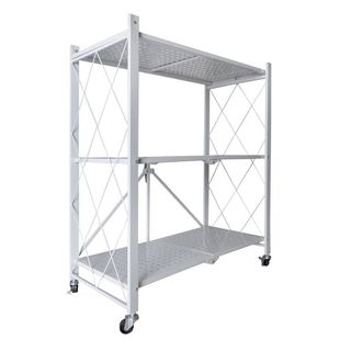 Estantería Plegable Con Ruedas Blanco NUEVO