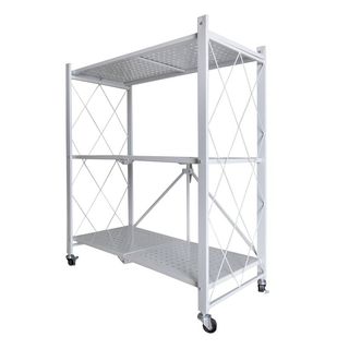 Estantería Plegable Con Ruedas Blanco NUEVO
