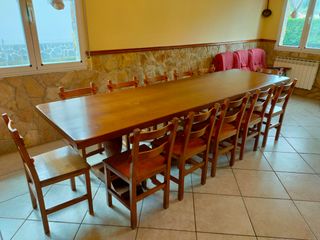 Conjunto en roble macizo para txoko 