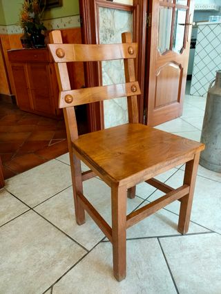 Conjunto en roble macizo para txoko 