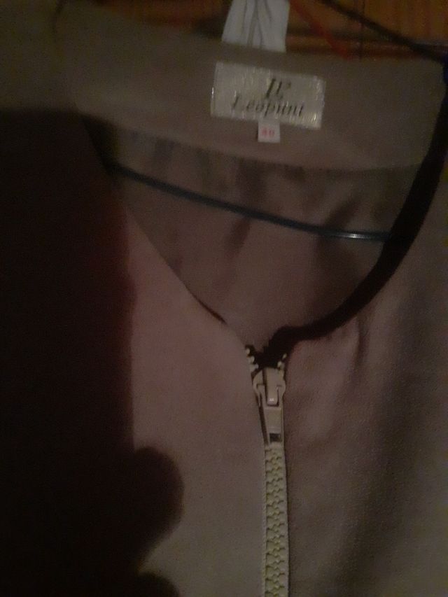 Chaqueta beige cremallera L