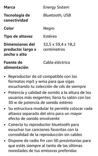 Minicadena Energy Sistem