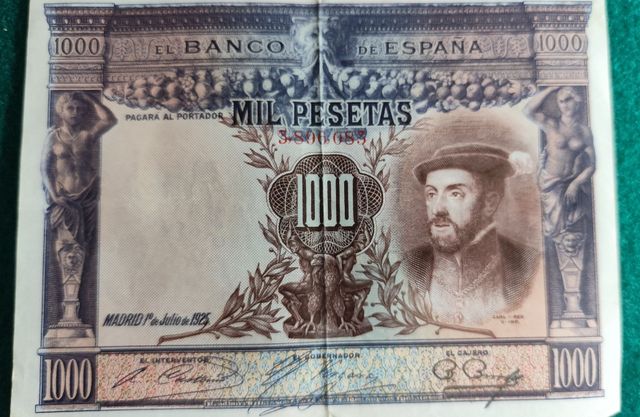 Banconota da 1000 Ptas del 1925 - CARL I