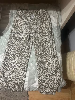 Pantalón Leopardo - Lino Beige/Marrón