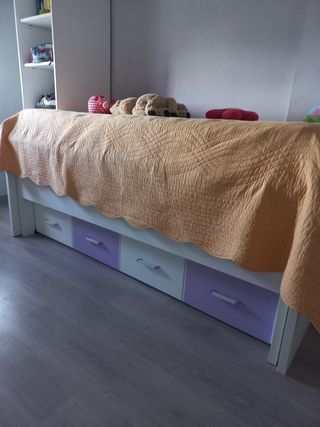 Cama nido infantil / juvenil blanca