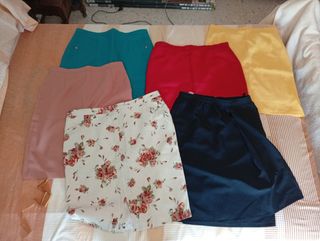 Lote 7 faldas coloridas