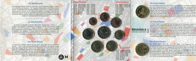 Set FDC Bélgica 2019 Bruselas + monedas  2,5€