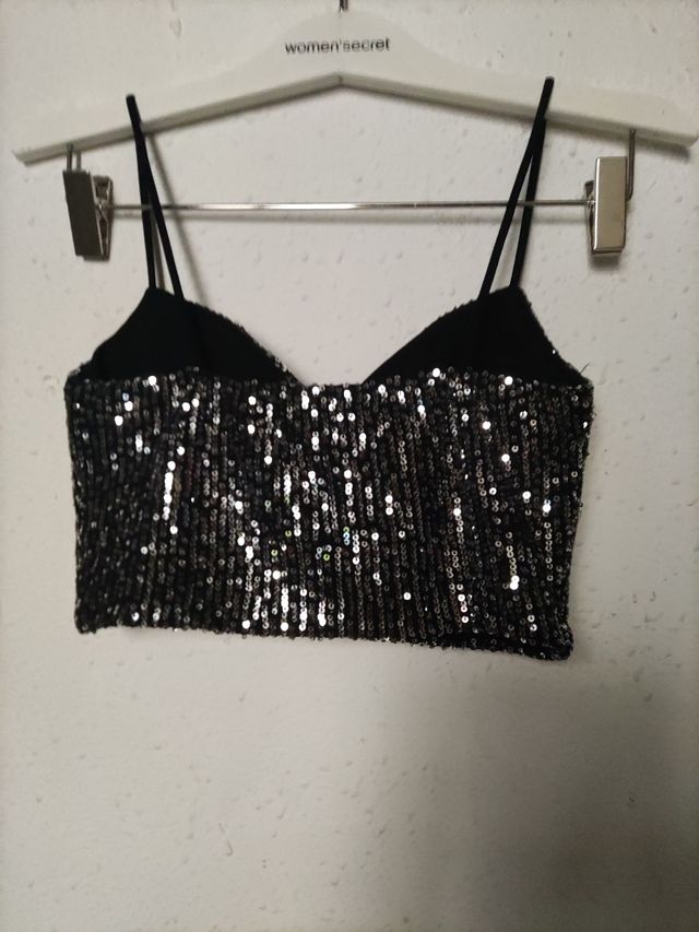 Top negro lentejuelas - fiesta