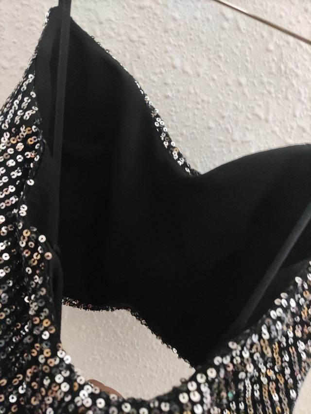 Top negro lentejuelas - fiesta