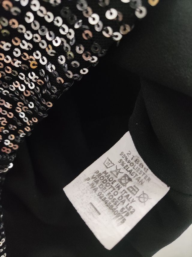 Top negro lentejuelas - fiesta